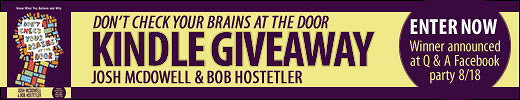 Read more about the article Book Review and Kindle Giveaway Facebook Party: Don’t Check Your Brains at the Door
