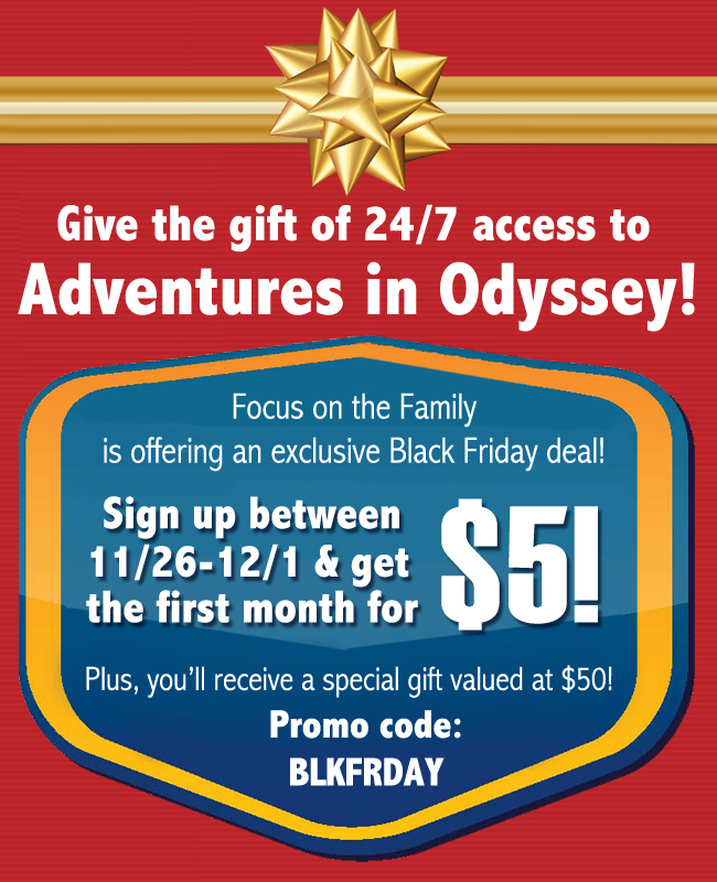 Awesome Black Friday Deal from Adventures in Odyssey