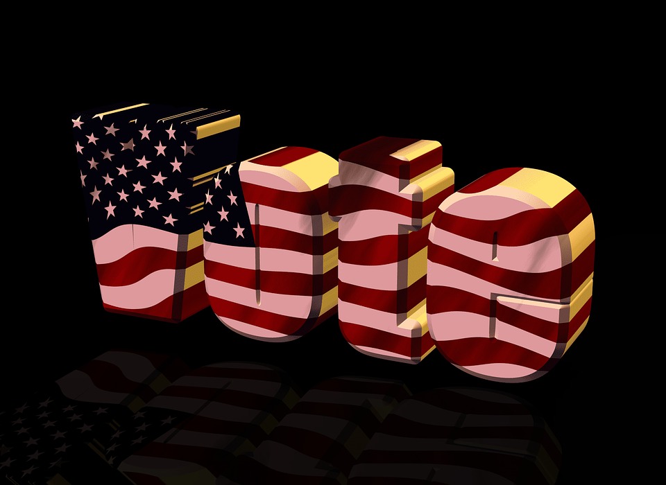 Choice, Usa, America, Flutter, Flag, Red, Party